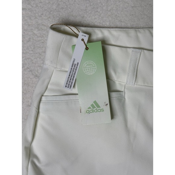 Adidas 5" Primegreen Golf Shorts White Women's 12 Stretch Flat Front Pockets - Picture 11 of 13